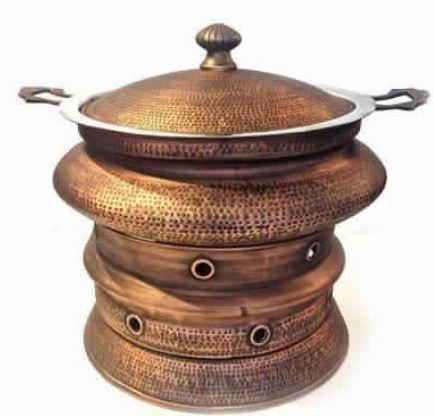 Copper Hammered Mumtaz Mahal Chafing Dish