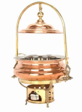 Copper mughal mahal chafing dish