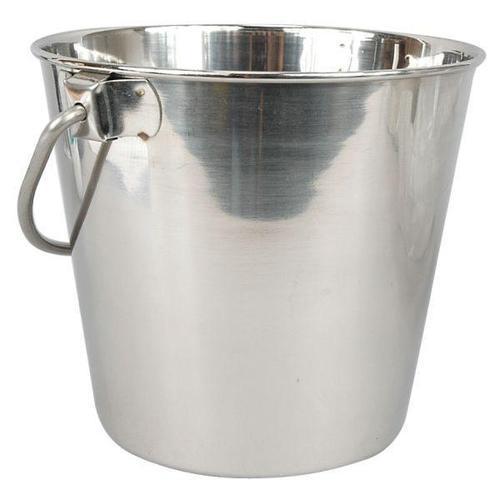 SS Round Bucket With Handle
