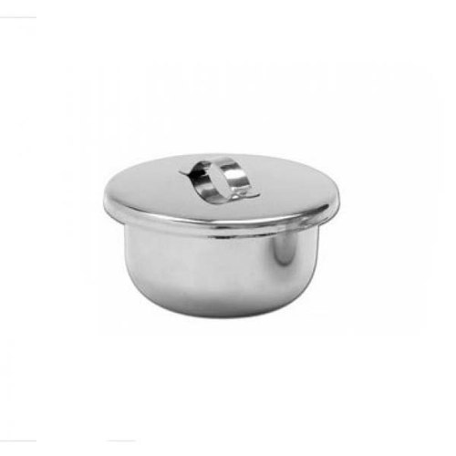 SS Round Gallipot With Cover