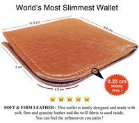 Mens Wallet PU Leather Tan Bi-Fold Gents Purse