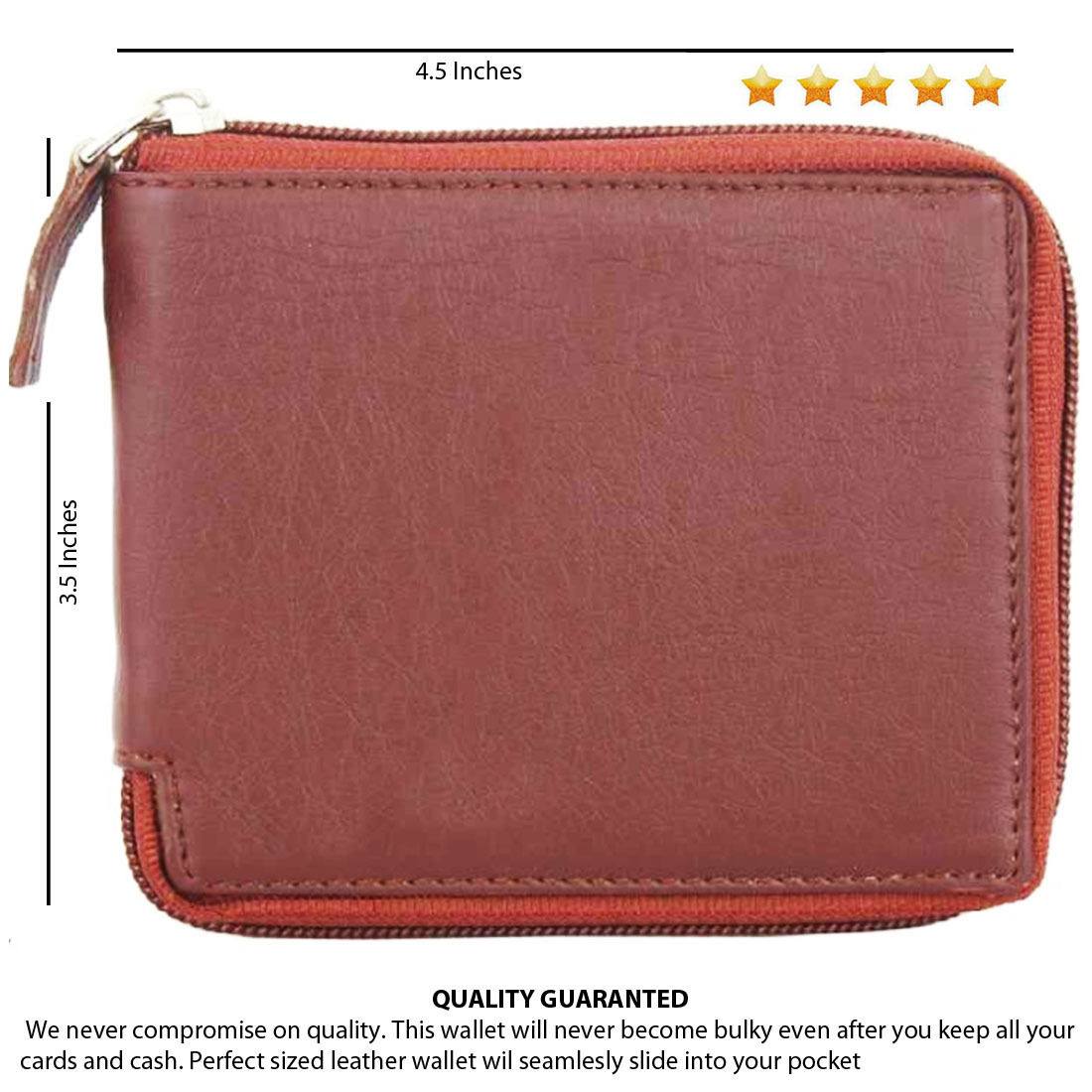 Mens Wallet PU Leather Brown Zip Around Gents Purse at Best Price in Delhi  - Manufacturer,Supplier,Delhi NCR