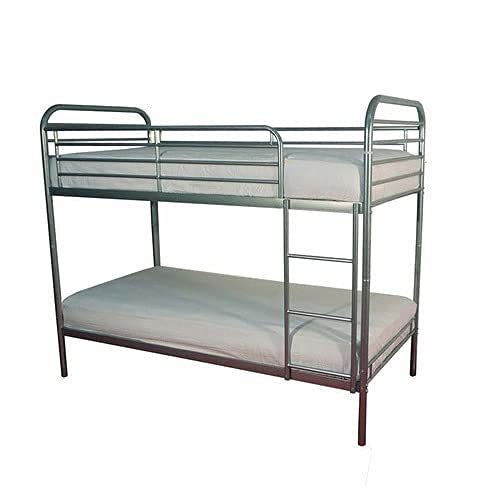 Metal Double Cot Bunk Hostel Bed (Silver