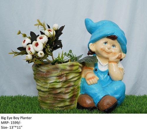 Blue Color Big Eye Boy Planter