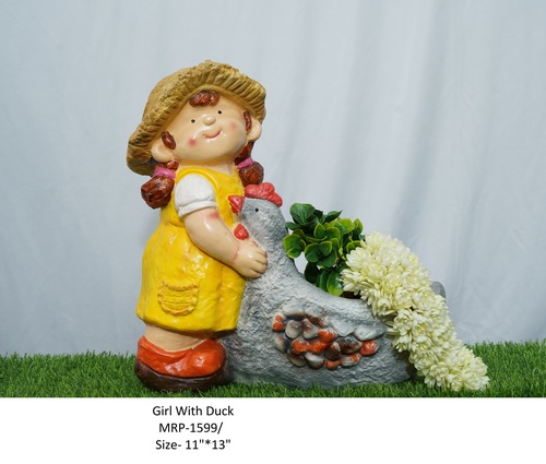 Yellow Girl With Duck Pot