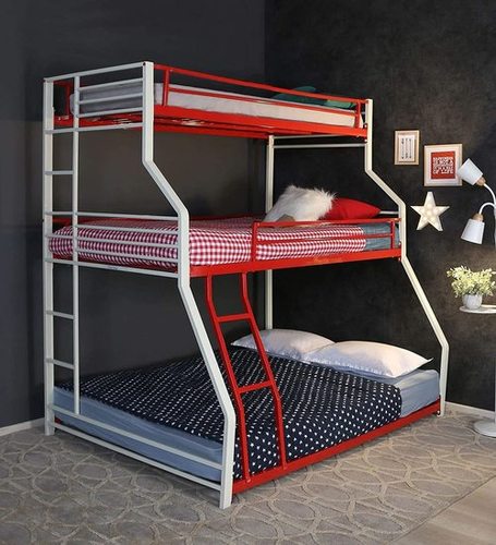 Multi-colour 3-Tier Bunk Bed for Kids