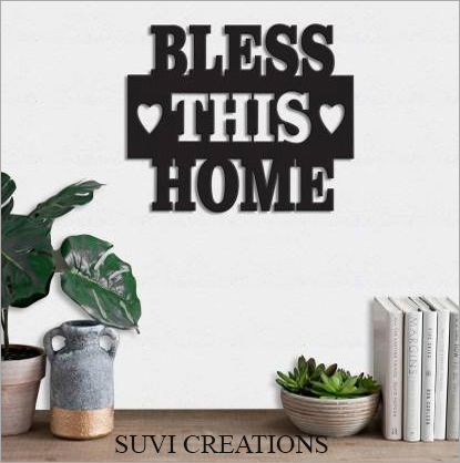 Black Bless This Home 3D Wall Frame