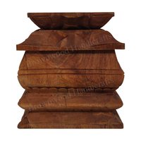 Wooden Candle Holders - Mango Wood, 9.5x9.5x7 Inches, Raw Vintage Finish | Handmade, Unique Design, Eco-friendly Packaging