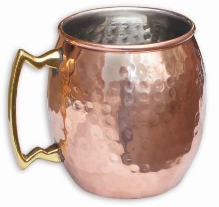 Stainless Steel And Copper Hammered Mule Mug