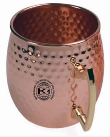 Pure Copper Mule Hand Hammered Mugs With Brass Handle