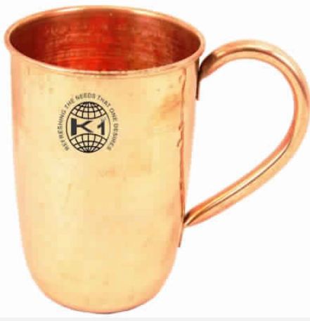 Pure Copper Flat Hammered Mug Moscow Mule Cup
