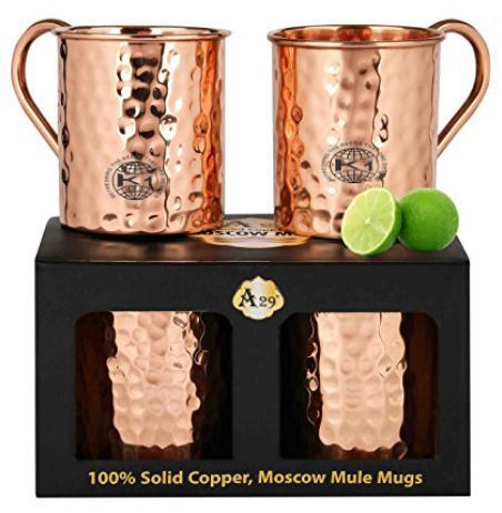 2 Copper Hammered Mule Mug