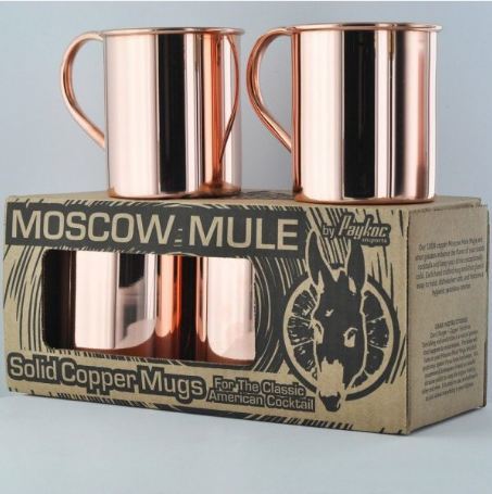 Copper Plain Mule Mug Set Of 2 टुकड़ाs With Gift Box