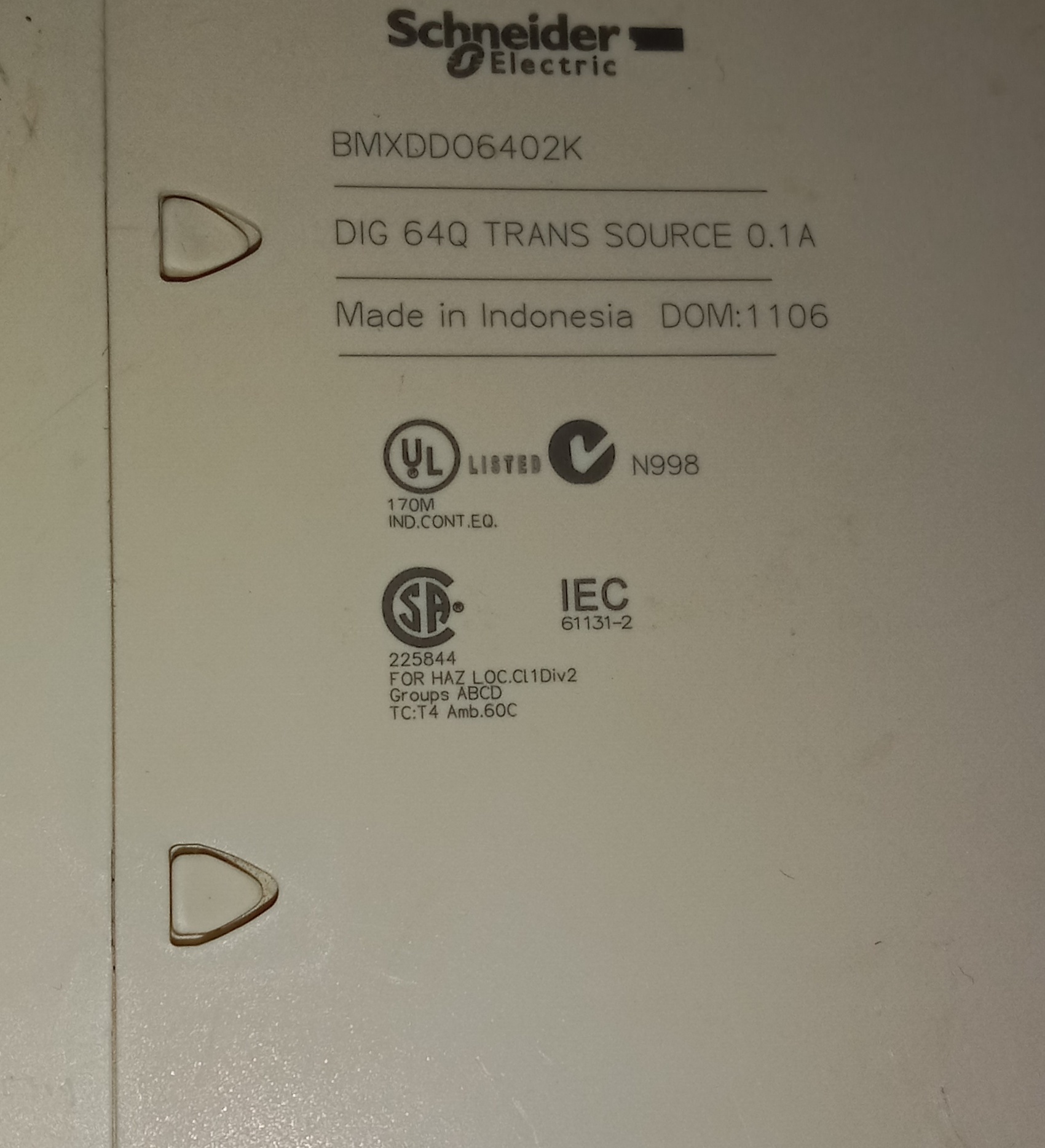 SCHNEIDER INPUT MODULE BMXDD11602