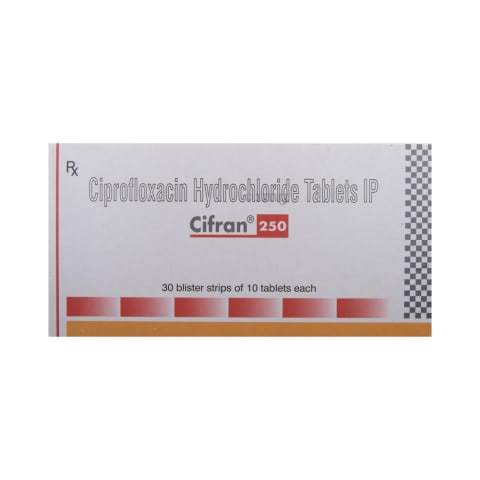 Ciprofloxacin Hydrochloride Tablets I.P. 250 mg (Cifran)