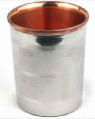 Stainless Steel And Copper Silver Lining Water Glass
