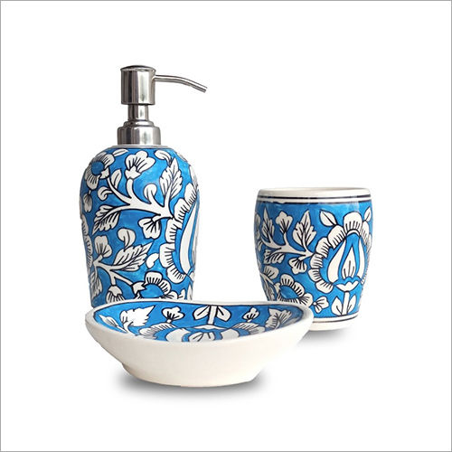 Printed Ceramic Bathroom Set