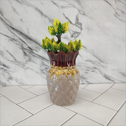 8H x 4.5D Ananas Shaped Ceramic Pot