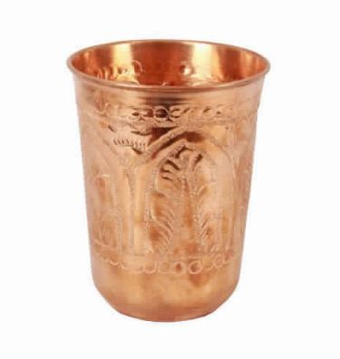 Copper Regular Leaf Design Glass