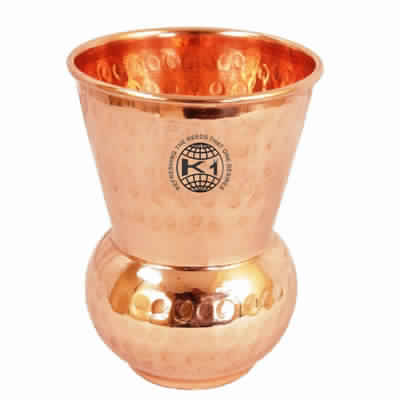 Copper Hammered Mathat Glass