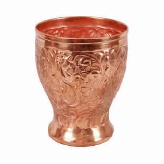 Copper Big Flower Design Glass
