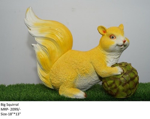Yellow Big Squirrel Statue