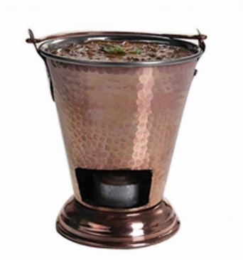 Copper Dal Bucket Hot Server