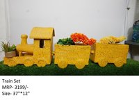 Yellow Train Set Pot