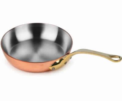 Copper Fry Pan With Brass Handle