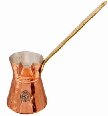 Copper Hammered Copper Coffee Maker With Brass Handle By KING INTERNATIONAL