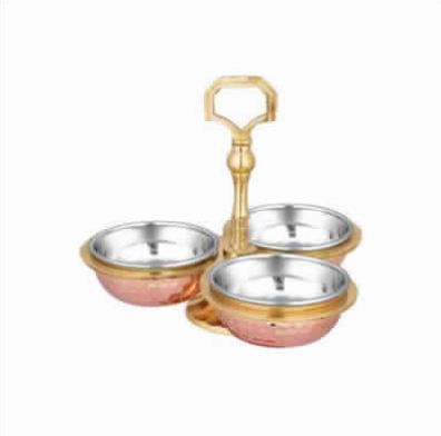 Copper Pickle Stand Set Of 3pcs