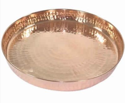 Pure Copper Hammered Thali/Plate