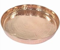 Pure Copper Hammered Thali/plate