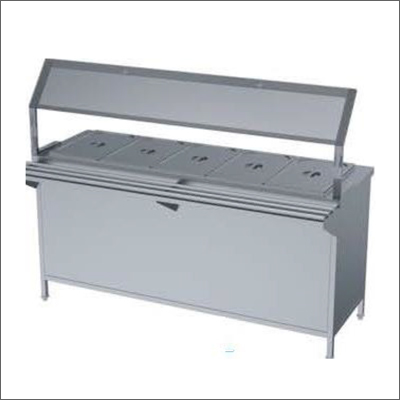 Stainless Steel Bain Marie With Sneeze Guard By RAHUL KITCHENTECH