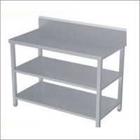 Stainless Steel Work Table With 2 Undershelves