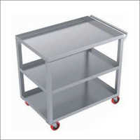 Stainless Steel Three Shelf Trolley