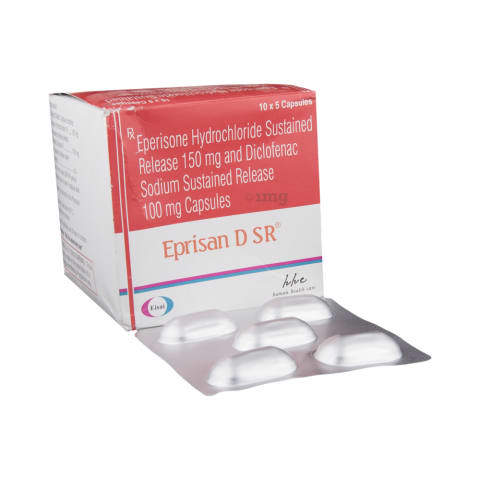 Eperisone Hydrochloride Sustained Release 150 mg Diclofenac Sodium Sustained Release 100 mg Capsules