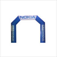 Advertising Inflatable Arch - Pvc Material, 7 Feet Height, Blue And White Printed Design | Suitable For Infants, Perfect For Promotional Use
