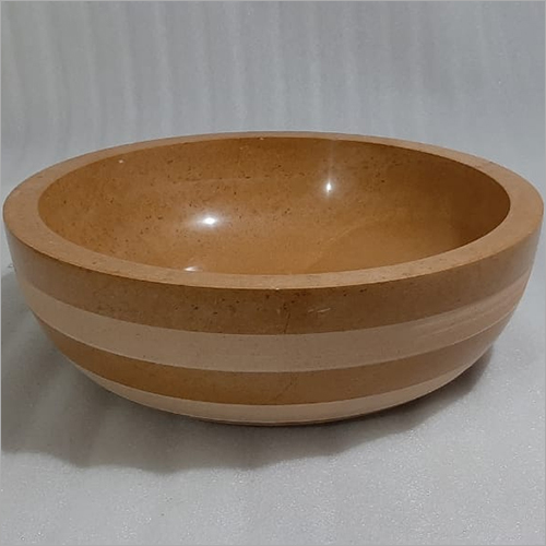 Round Shaped Stone Counter Top Wash Basin By THE ART MARBLE PALACE