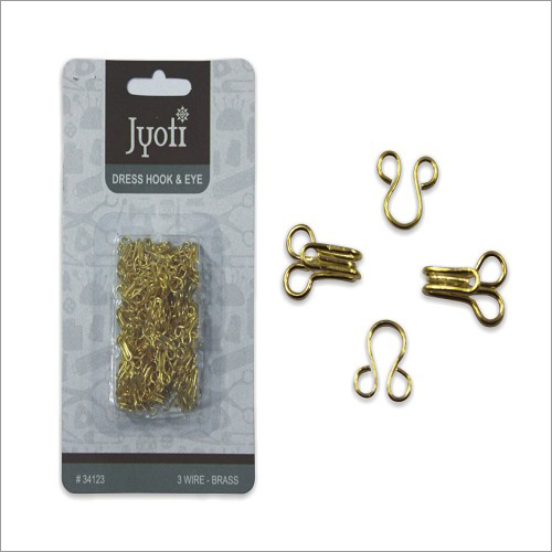 2 Type Wire Golden Finish Brass Dress Hook And Eye By B D R PRODUCTS (INDIA) PRIVATE LIMITED