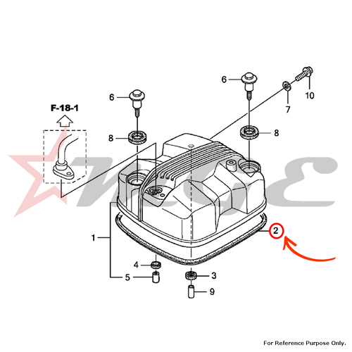 Gasket, Head Cover For Honda CBF125 - Reference Part Number - #12391-KRM-840