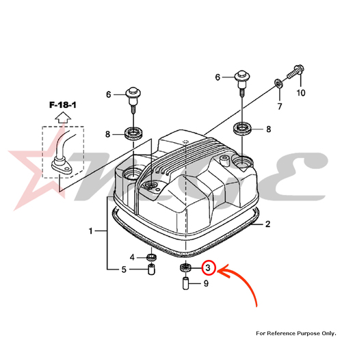 Gasket B, Head Cover For Honda CBF125 - Reference Part Number - #12396-KRM-840