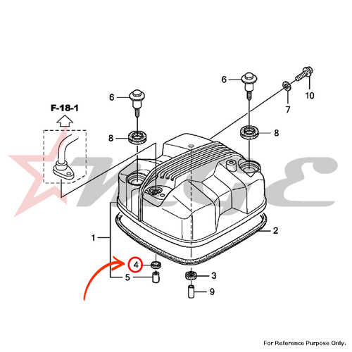 Gasket C, Head Cover For Honda CBF125 - Reference Part Number - #12397-KSP-910