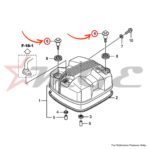 Bolt, L. Crankcase Cover For Honda CBF125 - Reference Part Number - #90003-KFG-000