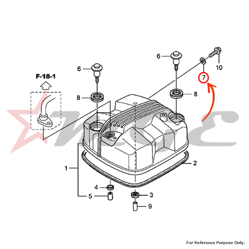 Washer, Sealing, 6.2x12x1.2 For Honda CBF125 - Reference Part Number - #90463-KRM-840