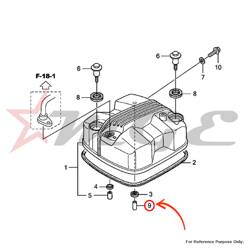 Dowel Pin, 8x14 For Honda CBF125 - Reference Part Number - #91105-KSP-910, #90702-KRM-840