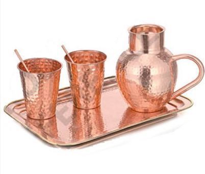 Pure Copper Hammered Jug