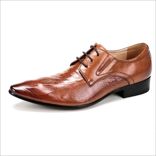 Brown Leather Formal Shoes Heel Size: Low