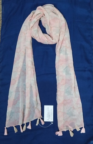 As Per Pic Polyester Crinkled Chiffon With Fringes Scarves