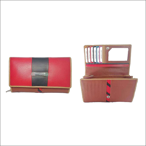 Ladies Brown PU Leather Hand Purse